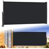 UISEBRT Tenda laterale estensibile, 140 x 300 cm, per balcone, tenda da sole, protezione dal vento per terrazza, balcone, giardino, antracite