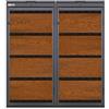 BIO Stefan Dagobert Set 2 Copribidoni 120L, Struttura Robusta, Box Copertura per Pattumiere, Casetta Porta Bidoni da Esterno Resistente