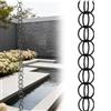 Rytgdxss Catena per Acqua Piovana, Catene Antipioggia per Grondaie, Catene da Pioggia per Esterni, 3MCon Gancio - Funzione di Drenaggio, Adatto per Cortili, Cornicioni E Portici.3m(10ft) Nero-A