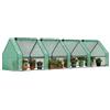 Outsunny Serra da Giardino con 4 Porte Avvolgibili 360x90x90 cm Verde