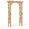 COSTWAY Arco da Giardino in Legno, Pergola da Esterno per Piante Rampicanti, Pergolato per Matrimonio e Feste, da Giardino, Patio e Cortile (Modello 1)