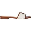 Lauren Ralph Lauren Sandalo ciabatta Everley in tela e pelle marrone DS26RL03 802P04395003 Taglia scarpa: 36