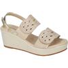 Valleverde 32210 Sandali da donna con Zeppa 6 cm, Design Traforato, Fasce regolabili, Cinturino Posteriore (Visone, Sistema Taglie Calzature EU, Adulto, Donna, Numero, Media, 36)