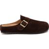 GLAMORA Zoccoli Donna Scarpa piatta con fibbia, mocassino confortevole con soletta imbottita, suola antiscivolo, scarpe casual per ufficio e quotidiano, stile urbano elegante, marrone, 39 EU