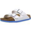BirkenstockArizona Birko-Flor - Ciabatte unisex adulto, Bianco (Blanc (white Ls White/blue)), 46