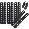 PH PandaHall 2 Paio Inserti con Cerniera per Anfibi Cerniera per Stivali con Lacci in Pelle, 10 Occhielli Neri in Metallo per Lacci per Scarpe per Adulti Uomo Donna Fai Da Te, 17.6x5cm