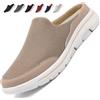 Acfoda Zoccoli Donna Uomo Sabot Ciabatte Ortopediche Estive Traspiranti Pantofole da Casa Leggero Comode Sandali Spiaggia Antiscivolo Scarpe Giardino con Plantare Estraibile Beige 46
