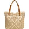 Markotex Borsa Mare in Cotone, con Chiusura a bottone magnetico, manici in Cuoio, Leggera e Pieghevole, Ampia Capacità Donna per Shopping, Viaggio, Campeggio - Sarda MADE IN ITALY (Rope (darker handles))