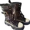 Generic SYJYM - Scarpe da donna con tacco piatto, punta arrotondata, alla moda, per autunno e autunno, in tessuto di cotone, Nero , 39 2/3 EU