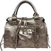 Chicca Borse Borsa a Mano con Tracolla Media da Donna in Pelle Lucida con Borchie