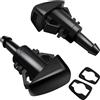 MEZOKUCEL 2Pcs Ugello Tergicristalli, Ugello Lavavetro per Getto d'Acqua per Tergicristallo Pompe Lavavetri Auto, Nero Plastica Ugello Tergicristallo Ugello Spruzzatore, per Getto d'acqua (nero)