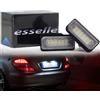 Esselle Parts Placchette Luci Targa LED Compatibili con Mercedes SLK R171, CLS W219, Classe E W211X 18 SMD CANBUS 6000K Bianco Ghiaccio Plug & Play