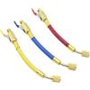 WTPLY R134A R410A R22 R12 Set di tubi di ricarica e valvole a sfera HVAC Set di raccordi a bassa perdita, 3 colori codificati tubi/w valvola a sfera 1/4 filettatura SAE per kit di lunghezza 7
