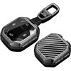 Rondrive Custodia per chiave dell'auto, adatta per Jetour Traveller T2 T2 i-DM 2023-2025, in metallo, ICH-X K3 2023-2025, accessorio per chiave a 4 tasti, in fibra di carbonio, nero