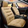 NOKRGQW Coprisedili Auto Cuscino Per Sedile Auto Di Lusso In Peluche - 1 Pezzo Spesso E Caldo Coprisedile Anteriore Singolo Con Schienale Vestibilità Universale Facile Coprisedile Auto(Beige Color)