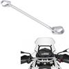 Tunejoy Barra Trasversale Moto 22mm Manubrio per l'Equilibrio del Motocicletta in Alluminio Barra di Bilanciamento di Moto Regolabile per Moto da Cross 400mm Argento
