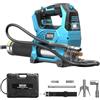 Seesii 12000PSI Ingrassatore a Batteria, 3 velocità, Tubo da 1.2m | Compatibile con batterie Makita 18V, Batteria Non Inclusa, Motore Brushless, Tubo da 1.2m, 3 Testina, Adattatore a 90°