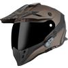 Bogotto H331 BT Tour EVO Bluetooth Casco Enduro, nero opaco/marrone, M
