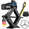 IMAYCC Cric per Mercedes Benz, cric a forbice 3T con cuscinetto in gomma 2 pezzi, accessori Mercedes, Sollevatore per auto in acciaio resistente, kit di emergenza portatile