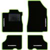 QUEMAR Tappetini Auto per Dacia Sandero, Bordo V.Acido, 4 Ricami | anche Stepway / 2012-2020 / Kit Tappeti Moquette e Gomma su Misura / Set 2 Anteriori +2 Post./ Ricami e Colori Personalizzati
