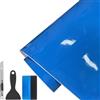 NewL Pellicola Vinile Auto Lucida Autoadesiva Blu Medio 45 x 150 cm | Finitura lucida, attrezzi inclusi, canali aria integrati, flessibile e stirabile, per interni ed esterni auto, mobili