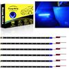 YONGMING Striscia LED Auto 12V Blu 30cm Impermeabile, Luci Ambiente 6Pz