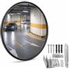 ZincOrange Specchio Convesso da 45cm ZincOrange - Specchio di Sicurezza per Angoli Ciechi, Parcheggi, Garage e Magazzini - Uso Interno ed Esterno (nero, 45cm)