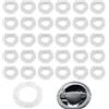 BOBOZHONG 100 Pezzi Coprivolante Auto Monouso,Coperture Protettive Universali in Plastica PE Trasparente Elastica,Impermeabile e Antipolvere,per Manutenzione, Noleggio,Lavaggio Auto e Protezione Interni