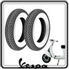 GSC RICAMBI SRL KIT 2 GOMME GOMMA COPERTONE COPERTONI PNEUMATICI CON FASCIA BORDO BIANCO COMPATIBILI PER PIAGGIO VESPA 50 SPECIAL - ET3-125 PRIMAVERA - VESPA PK 50-50 XL.