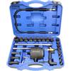 DPTOOL Set di attrezzi pneumatici universali da 28 pezzi, per lo smontaggio di iniettori diesel, con utensili ad aria, estrattore e barre di prolunga, compatibile con motori diesel Benz, Bosch e Siemens