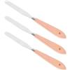 MAGICLULU 3 Pezzi Coltello per Pittura in Acciaio Inossidabile Manico in Legno, Strumento Durevole per Applicazione Liscia, per Pittura a Olio e Gouache