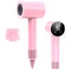 BAMCOO Phon Capelli Asciugacapelli Professionale Ionico 1500W per viaggio HD temperatura touch screen ionico 4 impostazioni di temperatura e 3 di velocità (Rosa)
