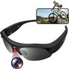 Pudet Luo Action Cam 4K WiFi, Telecamera Sportiva 1080P, POV Mani Libere | Grandangolo 120°, Registrazione in Loop, 16GB microSD, 100 Min Batteria, Moto Bici Escursionismo Equitazione, Forma Occhiali