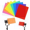 Kinesgsg 9 Pezzi Filtri Colorati Trasparenti Gelatine Fotografiche, 29,8 x 21 cm Gelatine Colorate per Luci, Spessore di 0,3 mm PVC Lampada da Gelatina, per Studio Flash Fotografico Correzione Colore