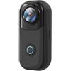 Lapiglo Action Camera 4K HDR indossabile Body Camera 142 ° grandangolare IP65 impermeabile WiFi vivavoce kit fotocamera sportiva (nero)
