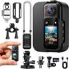AIKER 4k Mini Action Cam,Pro Nuovo Wifi Body Cam Magnetica Indossabile-Immagini HD/Eis 6 Assi/Custodia Di Ricarica 1600mah/ 7h Autonomia /40m Impermeabile /150° Grandangolo Dashcam Moto