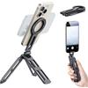 GONSIFACHA Treppiede Magnetico Telefono, Supporto Pieghevole in Alluminio, Mini Asta Selfie Portatile, Compatibile MagSafe iPhone 17/16/15/14/13/12 & Android, Ideale Viaggio Vlog Ufficio