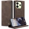 KZB Cover per Xiaomi Redmi Note 14 4G [Non per 5G] Custodia in Pelle Premium Libro Portafoglio Flip Wallet Magnetica Porta Carte Supporto Protezione Case per Redmi Note 14 4G - Caffè