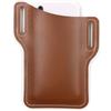 QIUPFGUT Pelle Borsa da Cintura per Cellulare, Sacchetto in Pelle per Cellulare, Fondina Cellulare Cintura, Marsupio da Cintura per Cellulare, Verticale Marsupio, Sacchetti per telefono da uomo (Marrone)