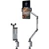 ORICO Supporto per tablet con hub USB integrato, braccio regolabile in alluminio per iPad Pro/Air/Mini, Galaxy Tab e tablet fino a 12,9, Smart Working & creazione di contenuti - RA1-3P, grigio