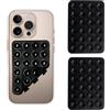 Wei Tech Supporto per cellulare a doppia faccia in silicone con ventose - Senza colla, riutilizzabile e a mani libere per selfie e video - Compatibile con tutti i modelli di smartphone
