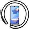 Tumundosmartphone Custodia ciondolo trasparente per OPPO A16 / A16s con cordino nero