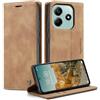 KZB Cover per Xiaomi Redmi Note 14 5G [Non per 4G] Custodia in Pelle Premium Libro Portafoglio Flip Wallet Magnetica Porta Carte Supporto Protezione Case per Redmi Note 14 5G - Marrone