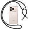Pnakqil Cover per Honor 600 Pro 5G con Cordino, Trasparente Custodia con Laccio Tracolla Cellulare Girocollo Collana Protettiva per Honor 600 Pro 6,57, Nero