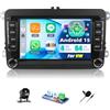 SIXTOP Autoradio Android 15 da 4+64 GB per VW Passat