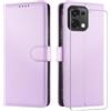 JUNETOP Cover per OPPO A6 Pro (5G/4G) con Vetro Temperato, Lilla