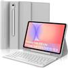 IVEOPPE Cover Tastiera per Samsung Galaxy Tab S10 Lite/S9 FE/S10 FE 10.9/S9 11, Tastiera Italiano QWERTY Bluetooth Senza Fili Staccabile, Custodia con Portapenna, Grigio