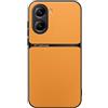 Kepuch Cover per Redmi Turbo 4/Xiaomi Poco X7 Pro - Custodia Case Piastra Metallica Incorporata Litchi Grano - Giallo