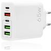 MDLSDE Caricatore USB C 65W 5 porte presa multipla caricatore USB C con adattatore CA Fast Charge PD20W QC3.0 Tipo C adattatore per iPhone 16 15 14 13 12 11 Pro Max SE 2020 XS XR iPad