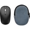 kwmobile Custodia Mouse Wireless per HP Z3700 / Anmck M1P / AE WISH ANEWISH/cimetech TM013 - Cover Mouse Wireless Gaming con Cerniera - Astuccio in Velluto a Coste e Neoprene - blu vintage